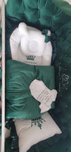 Load image into Gallery viewer, Luxury baby bedding 120x60 personalised by embroidery
100% cotton and velvet