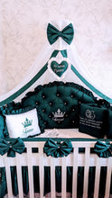 Load image into Gallery viewer, Luxury baby bedding 120x60 personalised by embroidery, 100% cotton