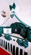 Load image into Gallery viewer, Luxury baby bedding 120x60 personalised by embroidery, 100% cotton