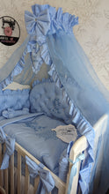 Load image into Gallery viewer, Luxury baby bedding 140x70 personalised by embroidery