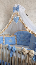 Load image into Gallery viewer, Luxury baby bedding 100*50 personalised by embroidery, 100% cotton