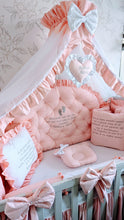 Load image into Gallery viewer, Luxury baby bedding 120x60 personalised by embroidery, 100% cotton