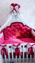 Load image into Gallery viewer, Luxury baby bedding velvet and cotton
140x70 personalised by embroidery