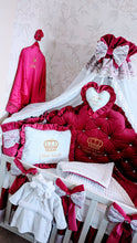 Load image into Gallery viewer, Luxury baby bedding velvet and cotton
140x70 personalised by embroidery