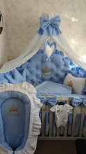 Load image into Gallery viewer, Luxury baby bedding cotton
140x70 personalised by embroidery