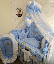Load image into Gallery viewer, Luxury baby bedding cotton
140x70 personalised by embroidery