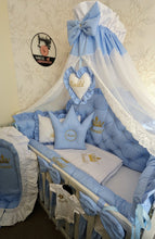 Load image into Gallery viewer, Luxury baby bedding cotton
140x70 personalised by embroidery