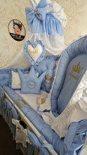 Load image into Gallery viewer, Luxury baby bedding cotton
140x70 personalised by embroidery