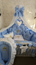 Load image into Gallery viewer, Luxury baby bedding cotton
140x70 personalised by embroidery