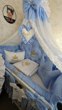 Load image into Gallery viewer, Luxury baby bedding cotton
140x70 personalised by embroidery