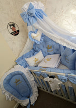 Load image into Gallery viewer, Luxury baby bedding cotton
140x70 personalised by embroidery