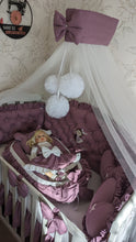 Load image into Gallery viewer, Luxury baby bedding 100*50 personalised by embroidery, 100% cotton