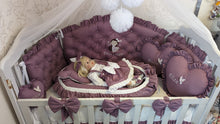 Load image into Gallery viewer, Luxury baby bedding 100*50 personalised by embroidery, 100% cotton
