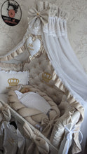 Load image into Gallery viewer, Luxury baby bedding velvet and cotton
140x70 personalised by embroidery