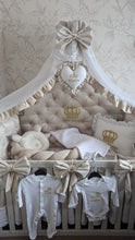 Load image into Gallery viewer, Luxury baby bedding velvet and cotton
140x70 personalised by embroidery