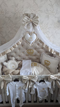 Load image into Gallery viewer, Luxury baby bedding velvet and cotton
140x70 personalised by embroidery