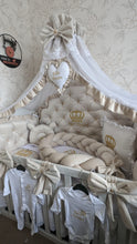 Load image into Gallery viewer, Luxury baby bedding velvet and cotton
140x70 personalised by embroidery