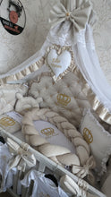 Load image into Gallery viewer, Luxury baby bedding velvet and cotton
140x70 personalised by embroidery