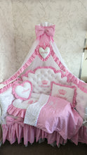 Load image into Gallery viewer, Luxury baby bedding 120*60 personalised by embroidery, 100% cotton