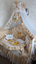 Load image into Gallery viewer, Luxury baby bedding 120x60 personalised by embroidery