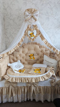 Load image into Gallery viewer, Luxury baby bedding 120x60 personalised by embroidery