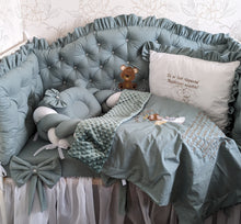 Load image into Gallery viewer, Luxury baby bedding cotton
120*60 personalised by embroidery