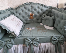 Load image into Gallery viewer, Luxury baby bedding cotton
120*60 personalised by embroidery