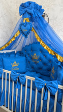 Load image into Gallery viewer, Luxury baby bedding 120x60 personalised by embroidery