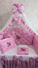 Load image into Gallery viewer, Luxury baby bedding 140*70 personalised by embroidery, 100% cotton