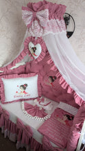 Load image into Gallery viewer, Luxury baby bedding 140*70 personalised by embroidery, 100% cotton