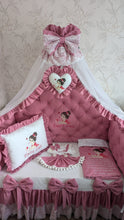 Load image into Gallery viewer, Luxury baby bedding 140*70 personalised by embroidery, 100% cotton
