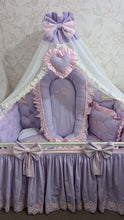 Load image into Gallery viewer, Luxury baby bedding 120*60 personalised by embroidery, 100% cotton