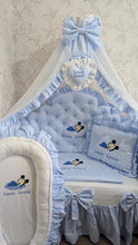 Load image into Gallery viewer, Luxury baby bedding 120*60 personalised by embroidery, 100% cotton