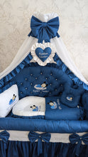 Load image into Gallery viewer, Luxury baby bedding 120*60 personalised by embroidery, 100% cotton
