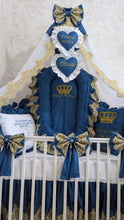 Load image into Gallery viewer, Luxury baby bedding 120*60 personalised by embroidery, 100% cotton