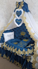 Load image into Gallery viewer, Luxury baby bedding 120*60 personalised by embroidery, 100% cotton