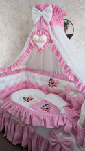 Load image into Gallery viewer, Luxury baby bedding 120*60 personalised by embroidery, 100% cotton