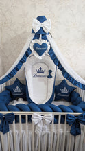 Load image into Gallery viewer, Luxury baby bedding 120*60 personalised by embroidery, 100% cotton
