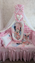 Load image into Gallery viewer, Luxury baby bedding 120*60 personalised by embroidery, 100% cotton and dimple