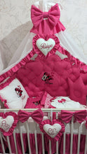 Load image into Gallery viewer, Luxury baby bedding 120*60 personalised by embroidery, 100% cotton and dimple