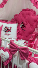 Load image into Gallery viewer, Luxury baby bedding 120*60 personalised by embroidery, 100% cotton and dimple