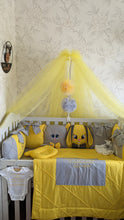 Load image into Gallery viewer, Luxury baby bedding 120x60, personalised by embroidery