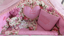 Load image into Gallery viewer, Luxury baby bedding 140x70 personalised by embroidery