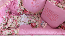 Load image into Gallery viewer, Luxury baby bedding 140x70 personalised by embroidery