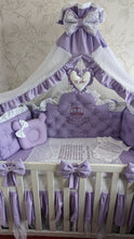 Load image into Gallery viewer, Luxury baby bedding 100*50 personalised by embroidery, 100% cotton