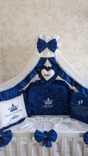 Load image into Gallery viewer, Luxury baby bedding 90*50 personalised by embroidery, 100% cotton
