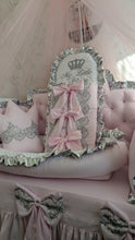 Load image into Gallery viewer, Luxury baby bedding 120*60 personalised by embroidery, 100% cotton and dimple