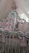 Load image into Gallery viewer, Luxury baby bedding 120*60 personalised by embroidery, 100% cotton and dimple