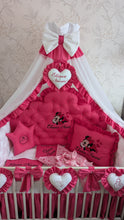 Load image into Gallery viewer, Luxury baby bedding 120*60 personalised by embroidery, 100% cotton and dimple
