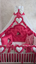Load image into Gallery viewer, Luxury baby bedding 120*60 personalised by embroidery, 100% cotton and dimple